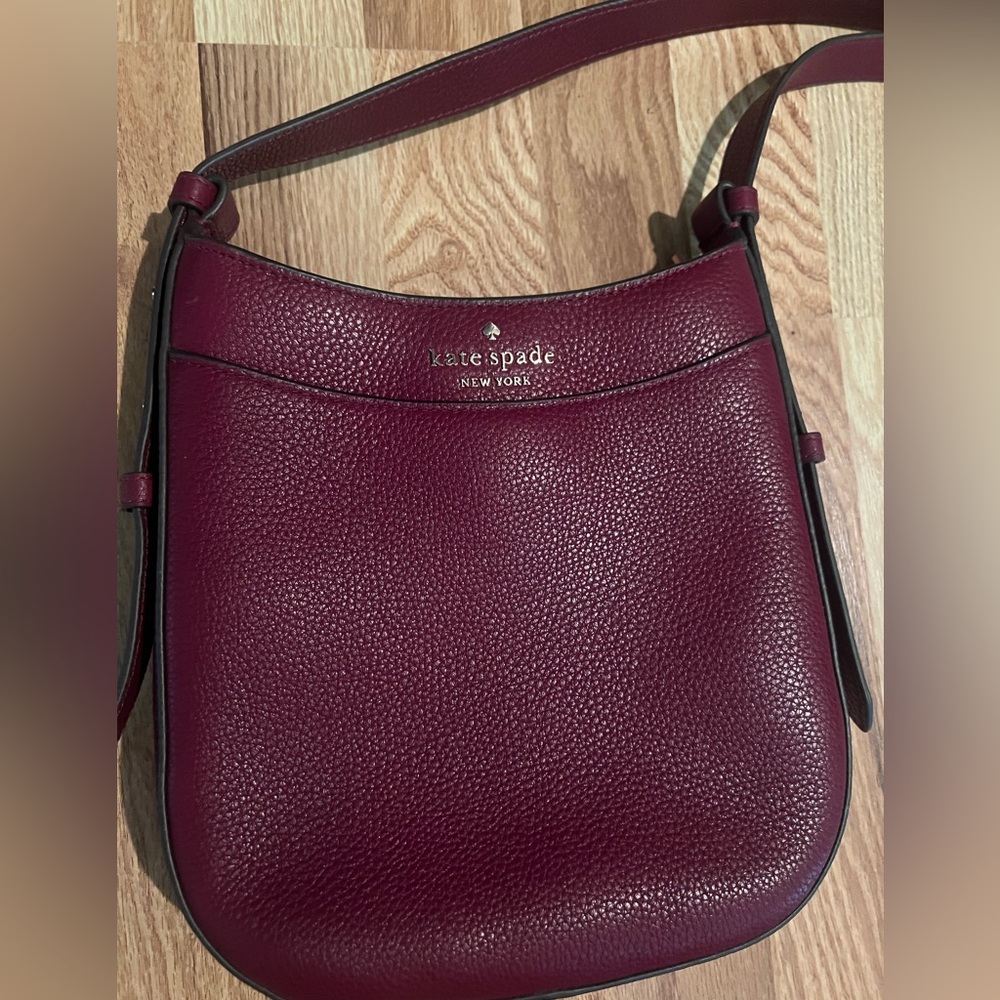 kate spade Burgundy Leather Shoulder Bag
